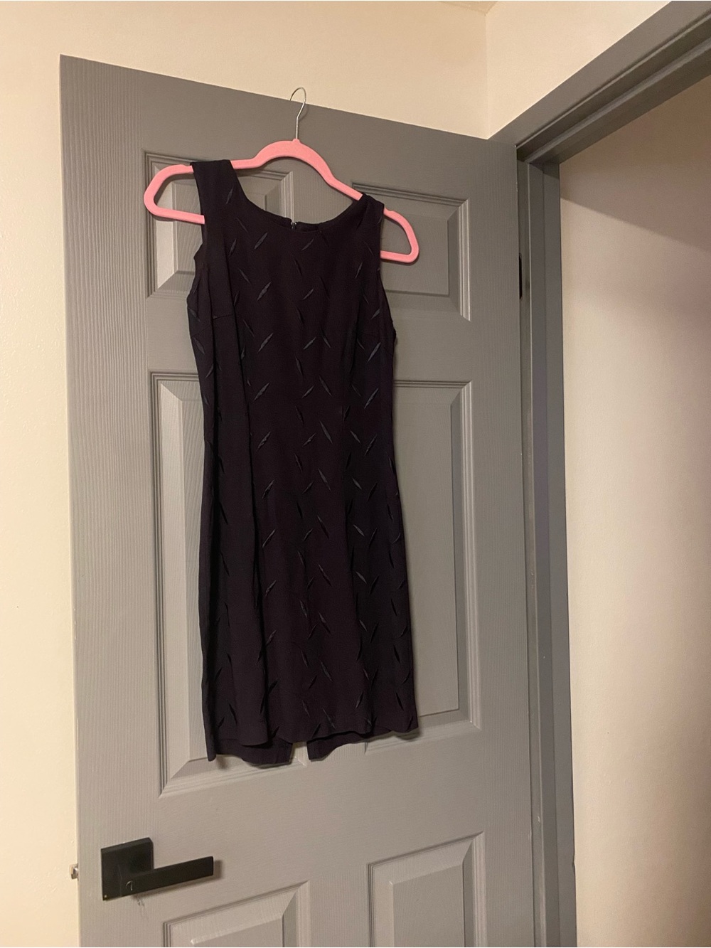 Sleeveless Deep Purple Evening Sheath Dress Vintage